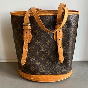 Louis Vuitton Petit Bucket Brown Monogram Canvas Bag